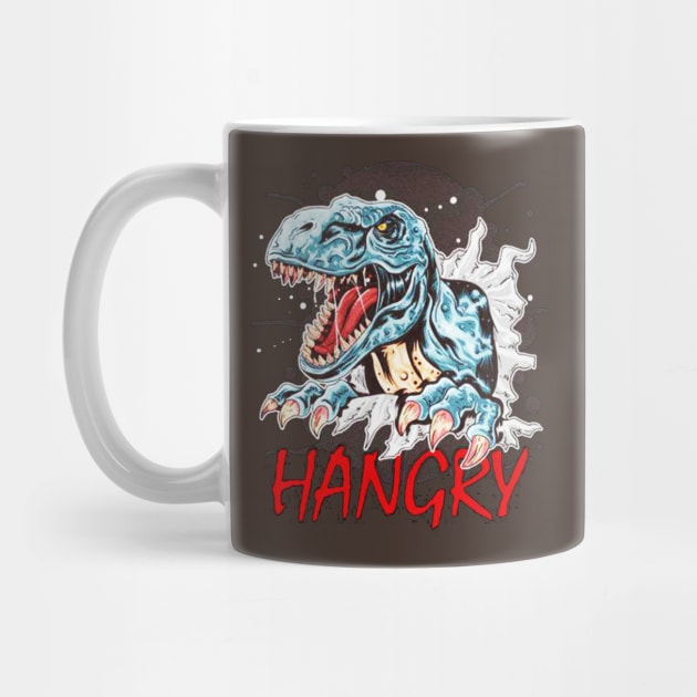 Funny Hangry Dinosaur by akkadesigns